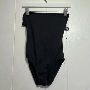 Boston Proper Black Bikini One Piece Bow Tie Size 6
